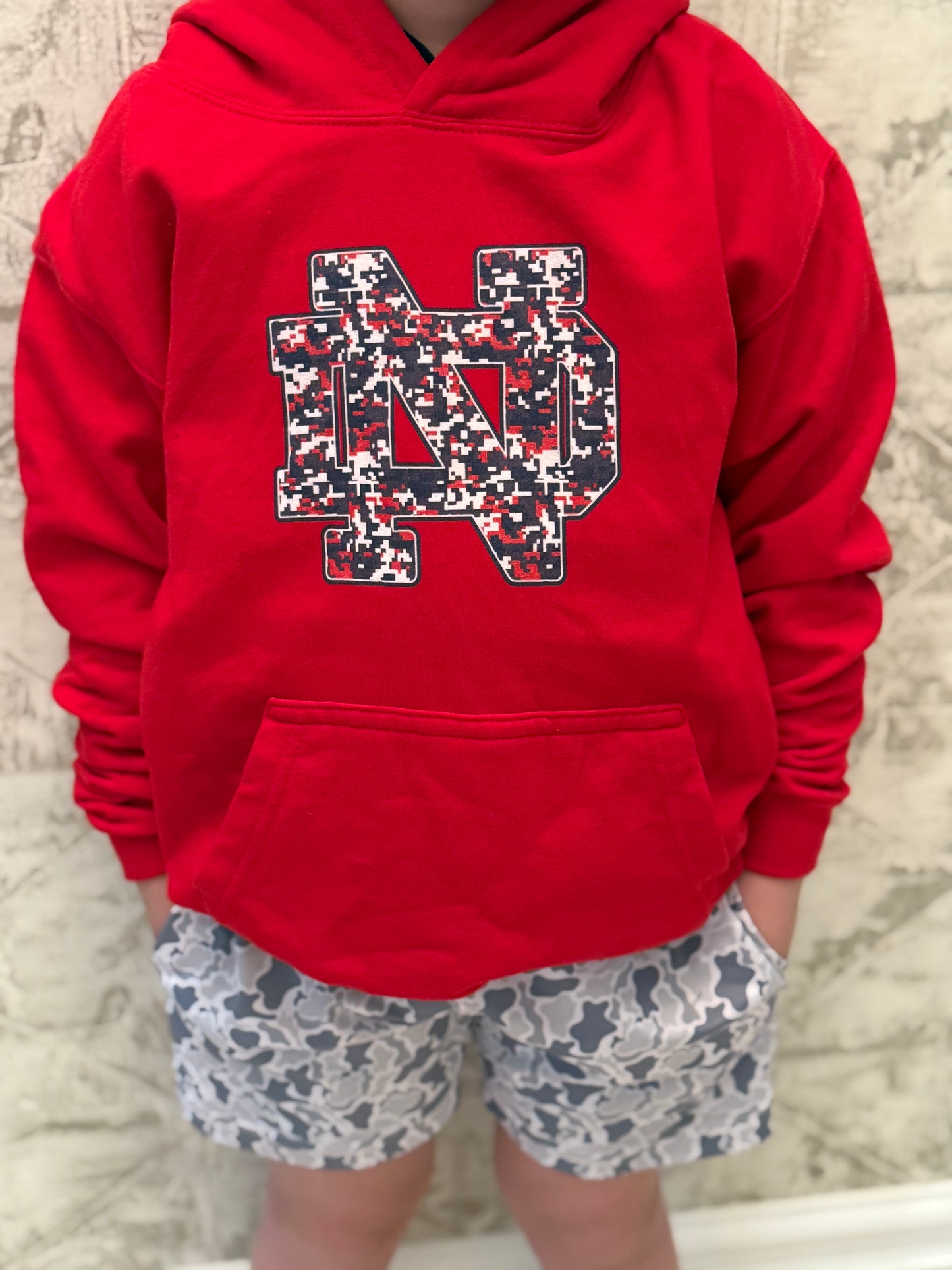 Red ND Camo Hoodie