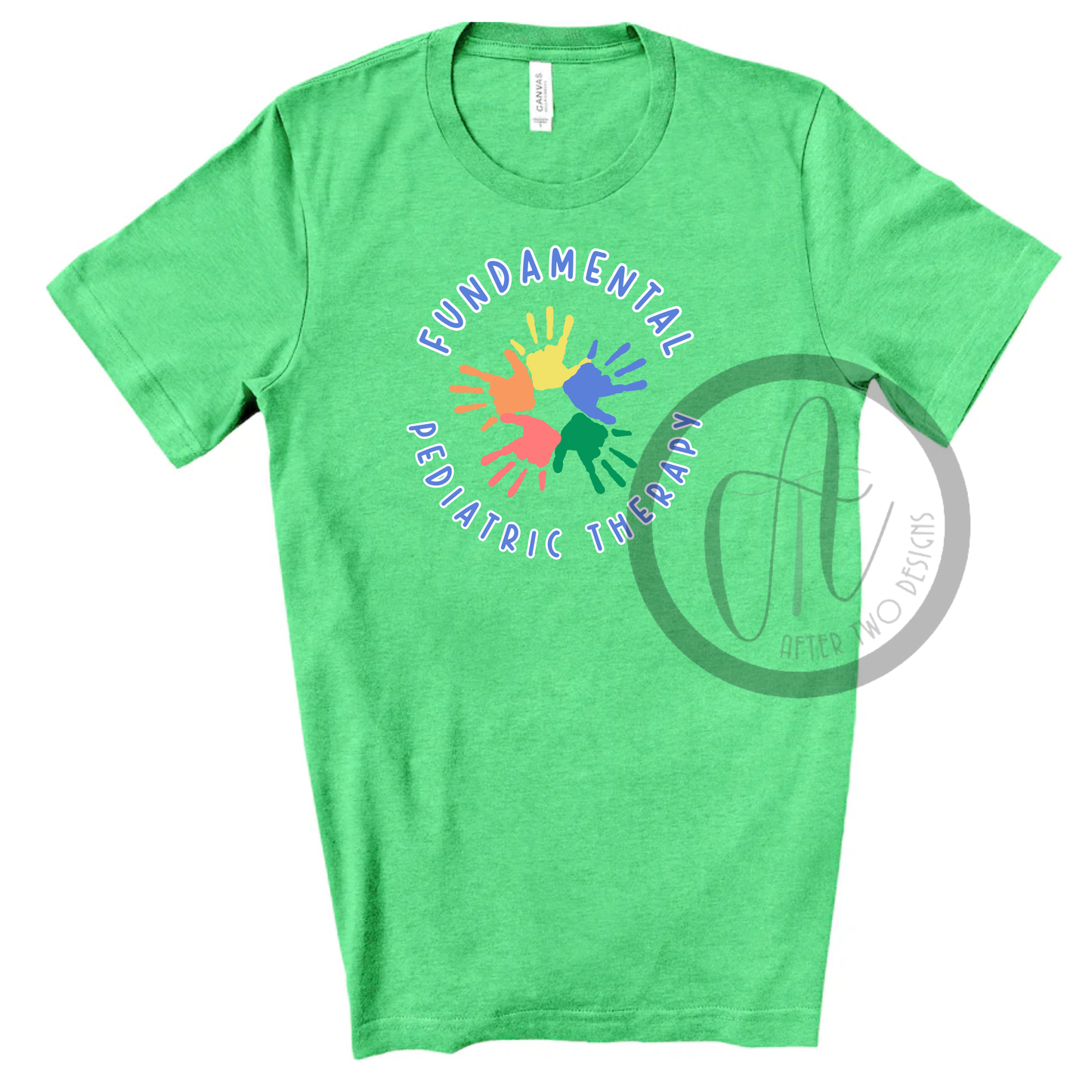 Green _ Rainbow Hands Bella Canvas