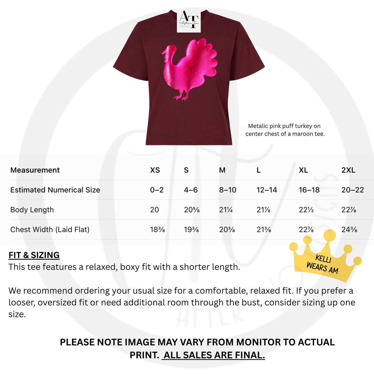 The Pink Turkey Boxy Crop Tee - PRESALE - ETA early November