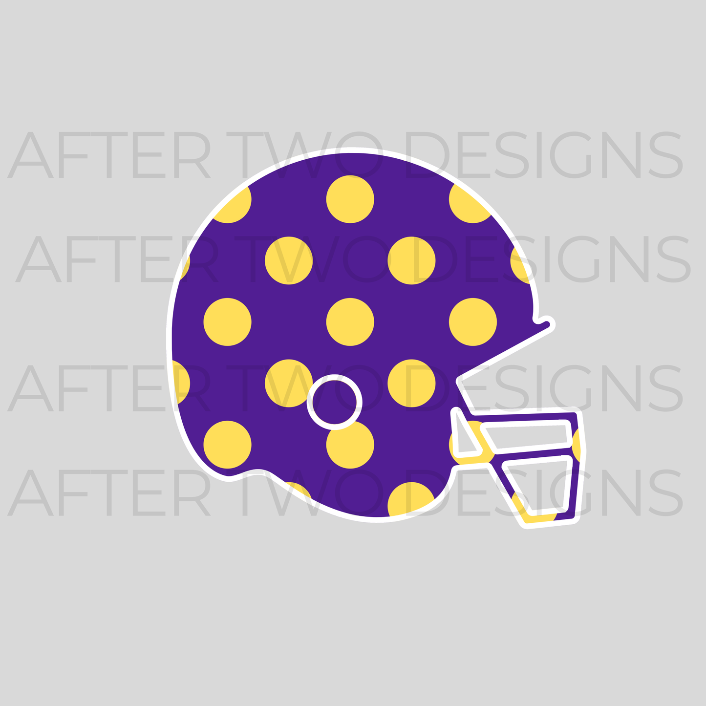 Polka Football Helmet Yard Sign