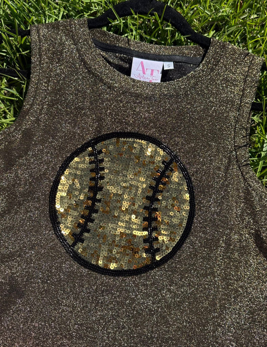 Gold Baseball Tank IN STOCK