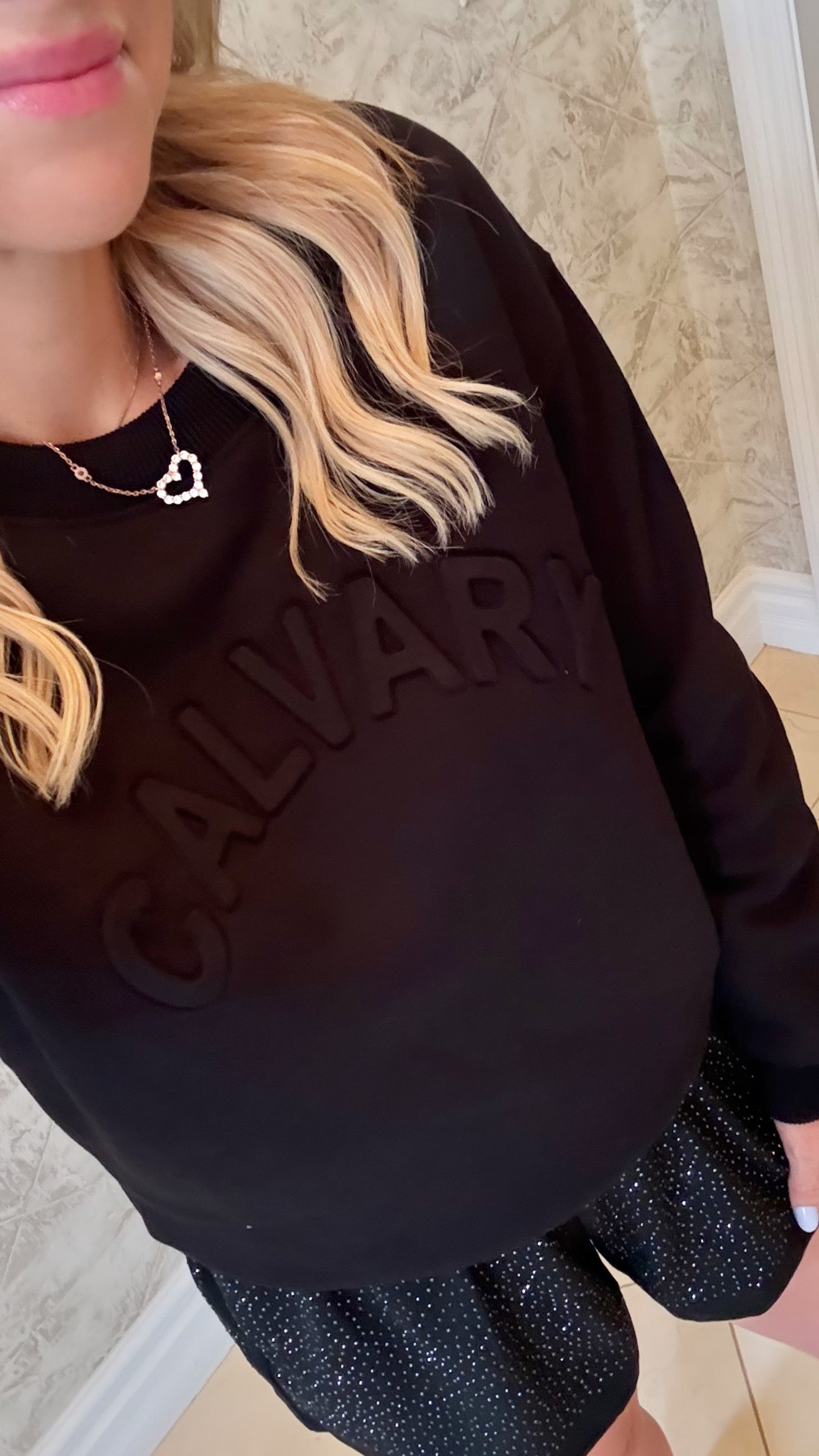 CALVARY Embossed Fleece Sweatshirt IN STOCK