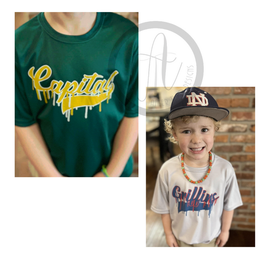 Tigers Drip DriFit A4 Tee