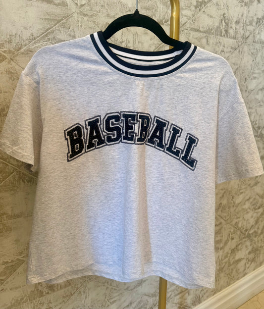 Baseball Stone Boxy IN STOCK