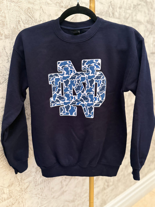 Navy ND Camo Hoodie