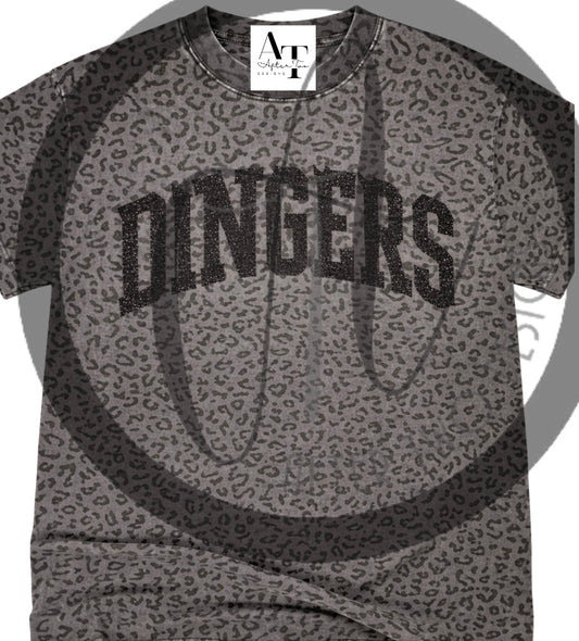 Dingers Glitter Leopard Tee IN STOCK