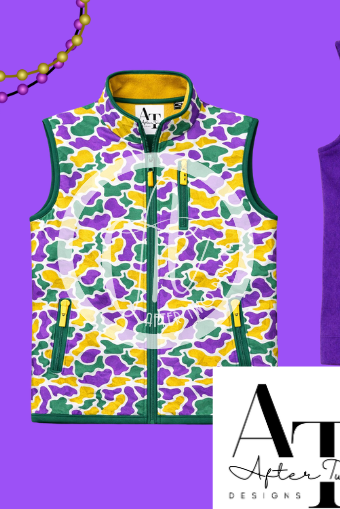 Mardi Gras Camo Vest IN STOCK