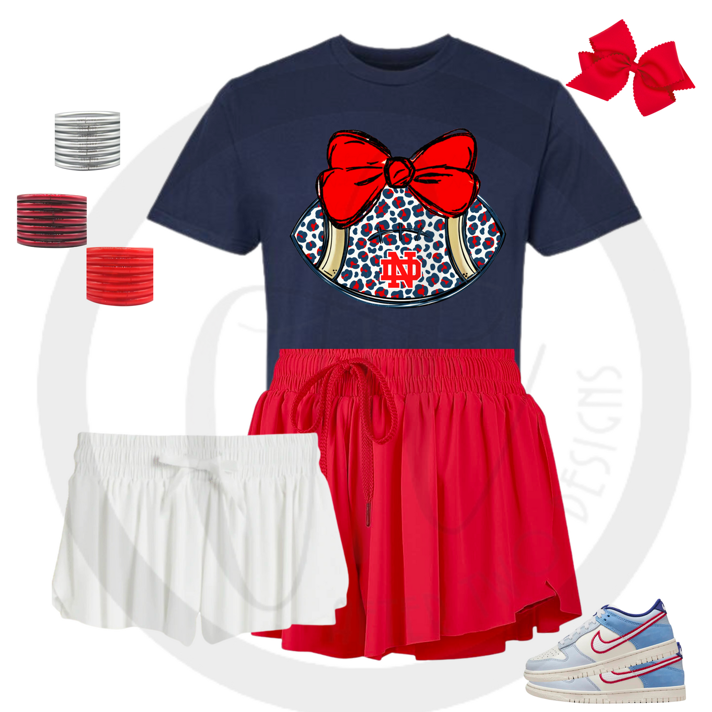 Griffins Football Bow