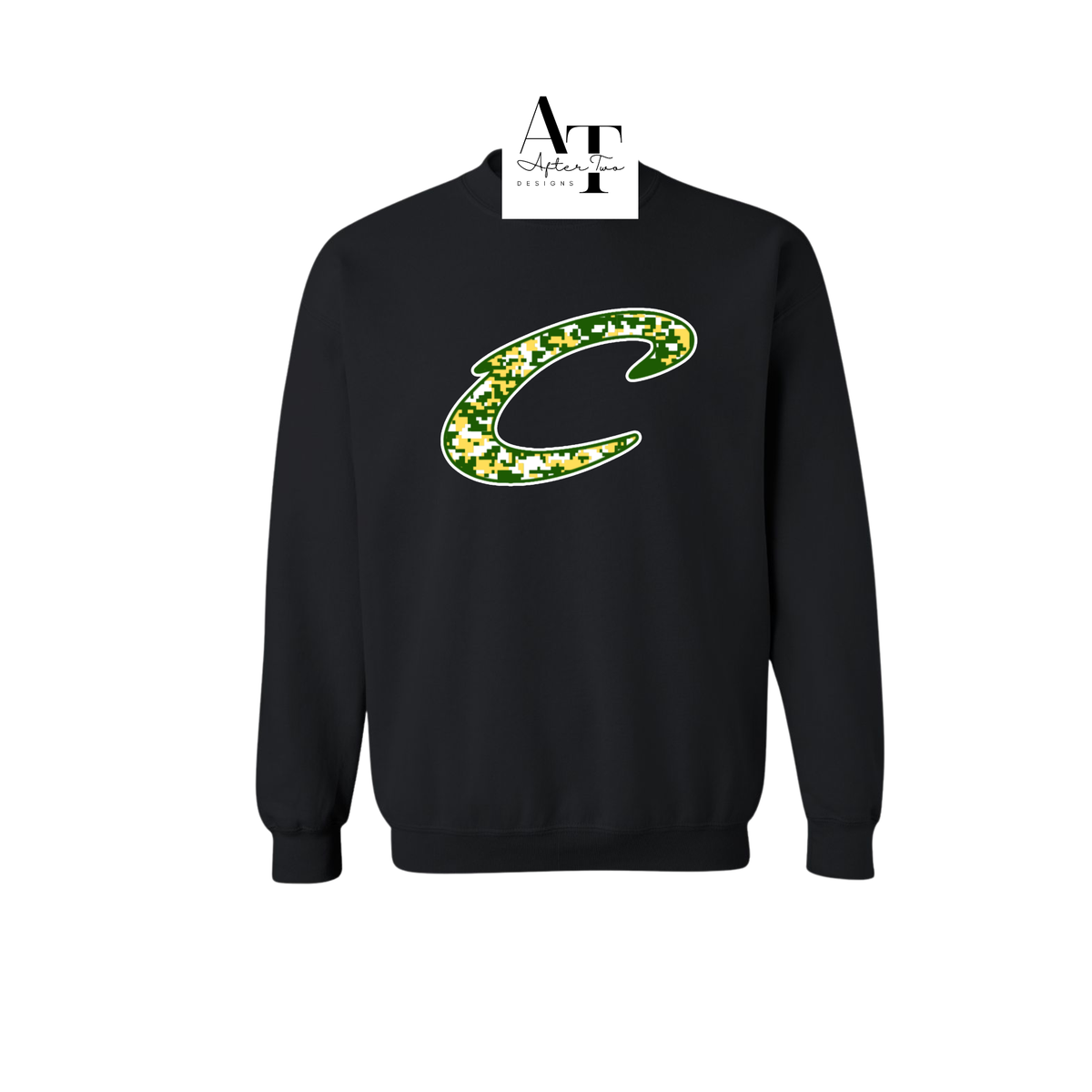 Black Gildan Crewneck Sweatshirt Pixel C - MTO
