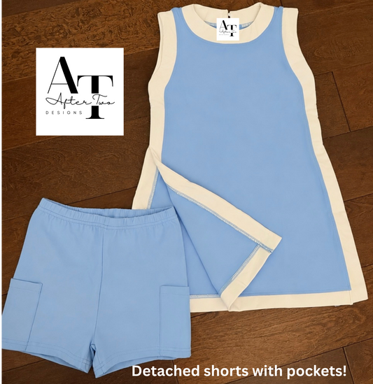 Girls Yoga Dress With Shorts (Set) - IN STOCK