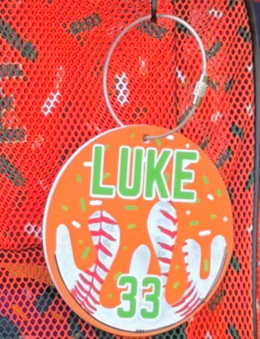 Drip Bag Tag Name+Number+Logo - MTO (Colors Customizable)