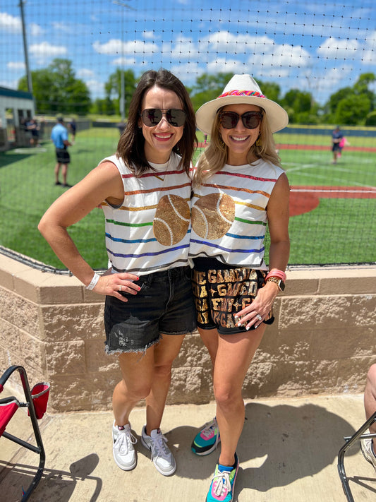 Rainbow Baseball Tank - IN STOCK