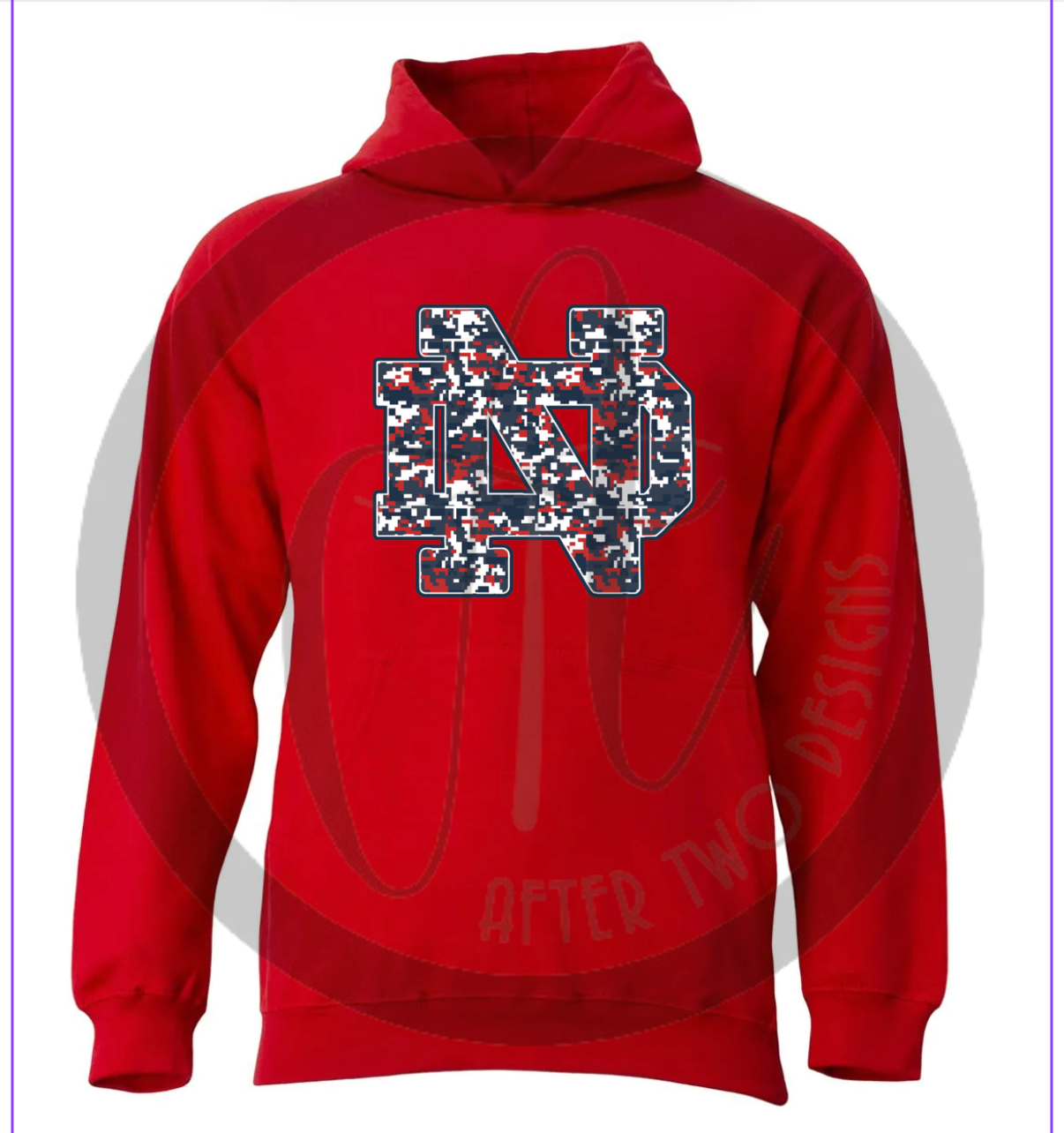 Red ND Camo Hoodie