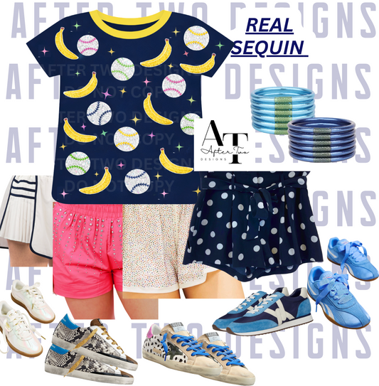 Bananas Scattered SEQUIN - IN STOCK