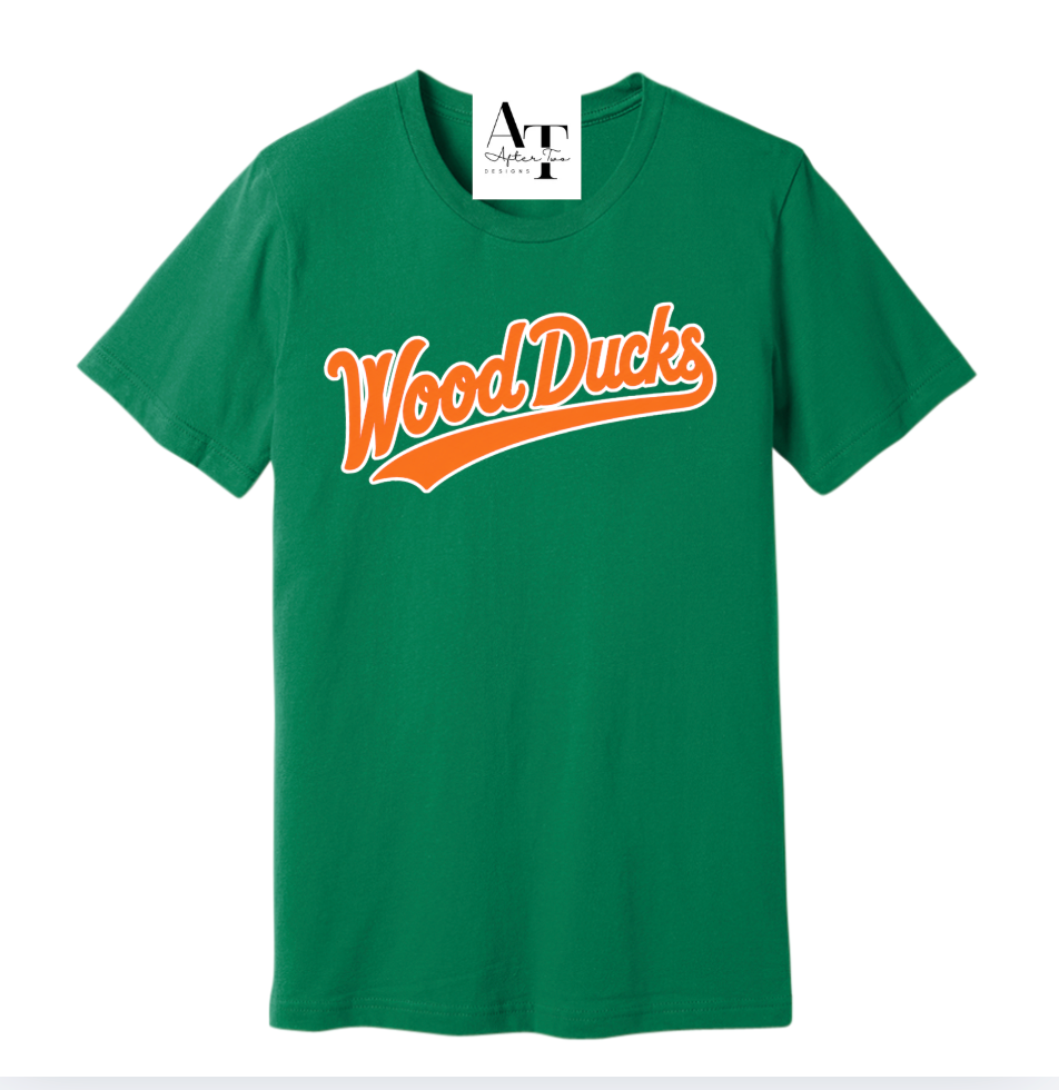 Green Bella Canvas Tee Wood Ducks - MTO