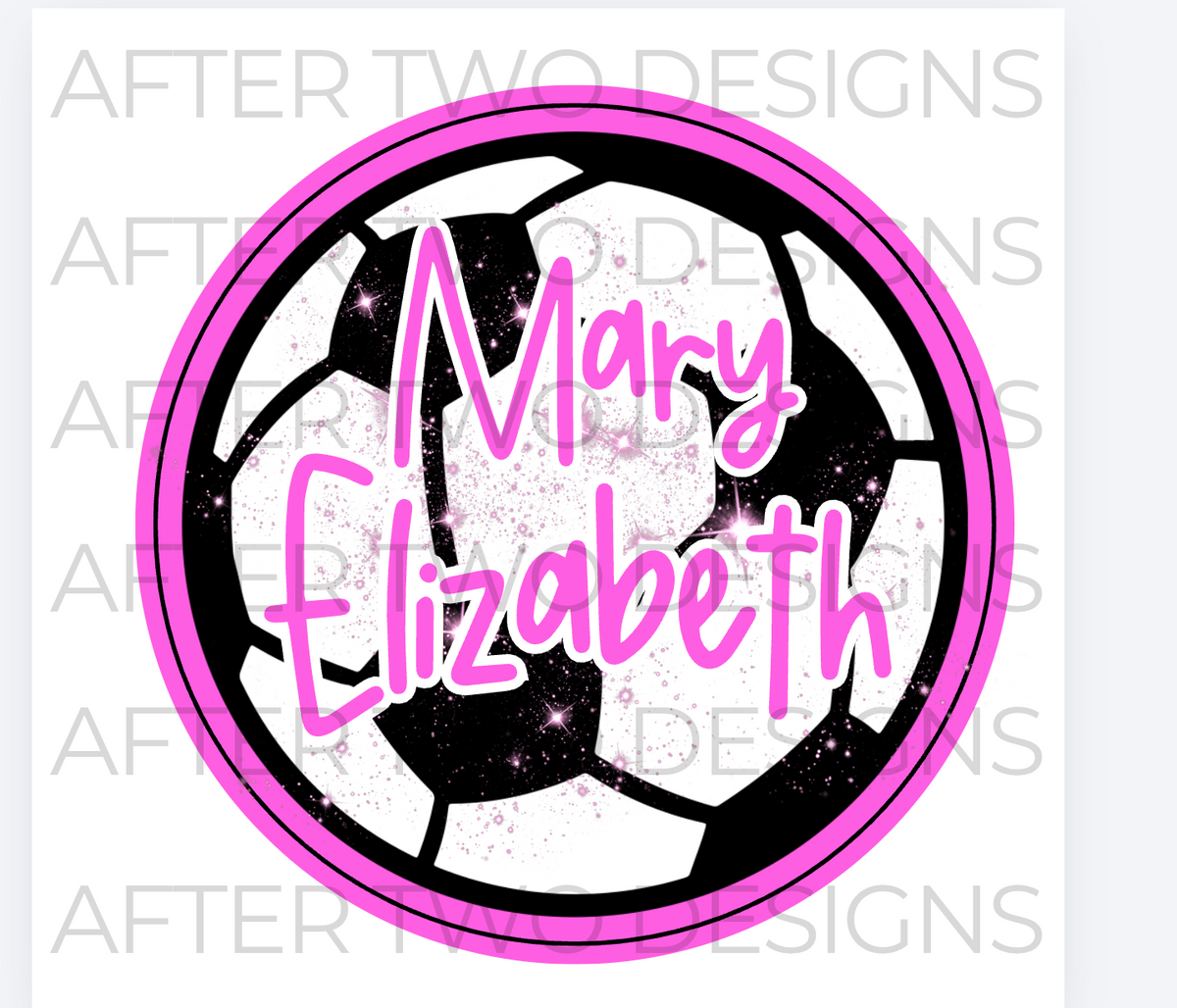 Girls Soccer Tag with Name (Colors Customizable) - MTO