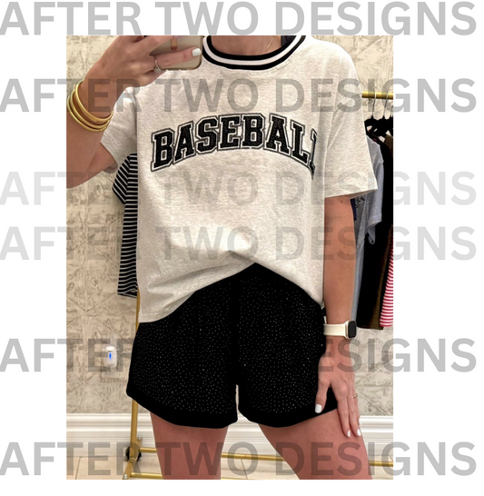 Baseball Stone Boxy IN STOCK