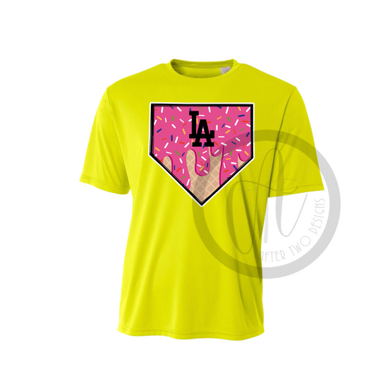 LA Pink Plate Neon Yellow - A4 Dri-Fit