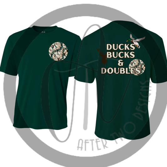 DUCKS BUCKS DOUBLES Performance Tee- PRESALE