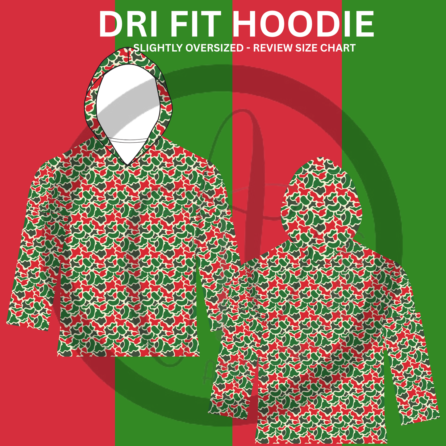 Christmas Camo DRIFIT Hoodie - IN STOCK