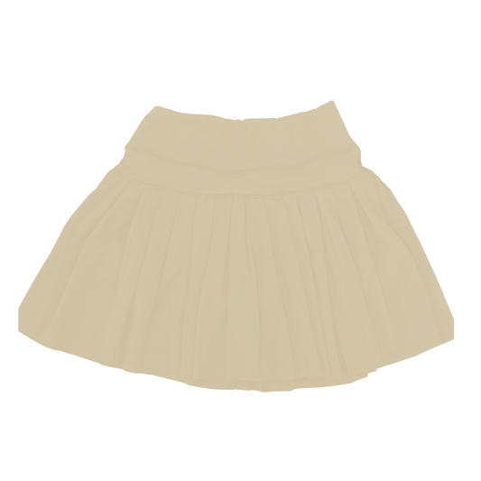 Khaki Pleated Long Skirt PREORDER