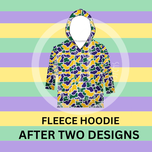 Mardi Gras Camo FLEECE Hoodie - PRESALE