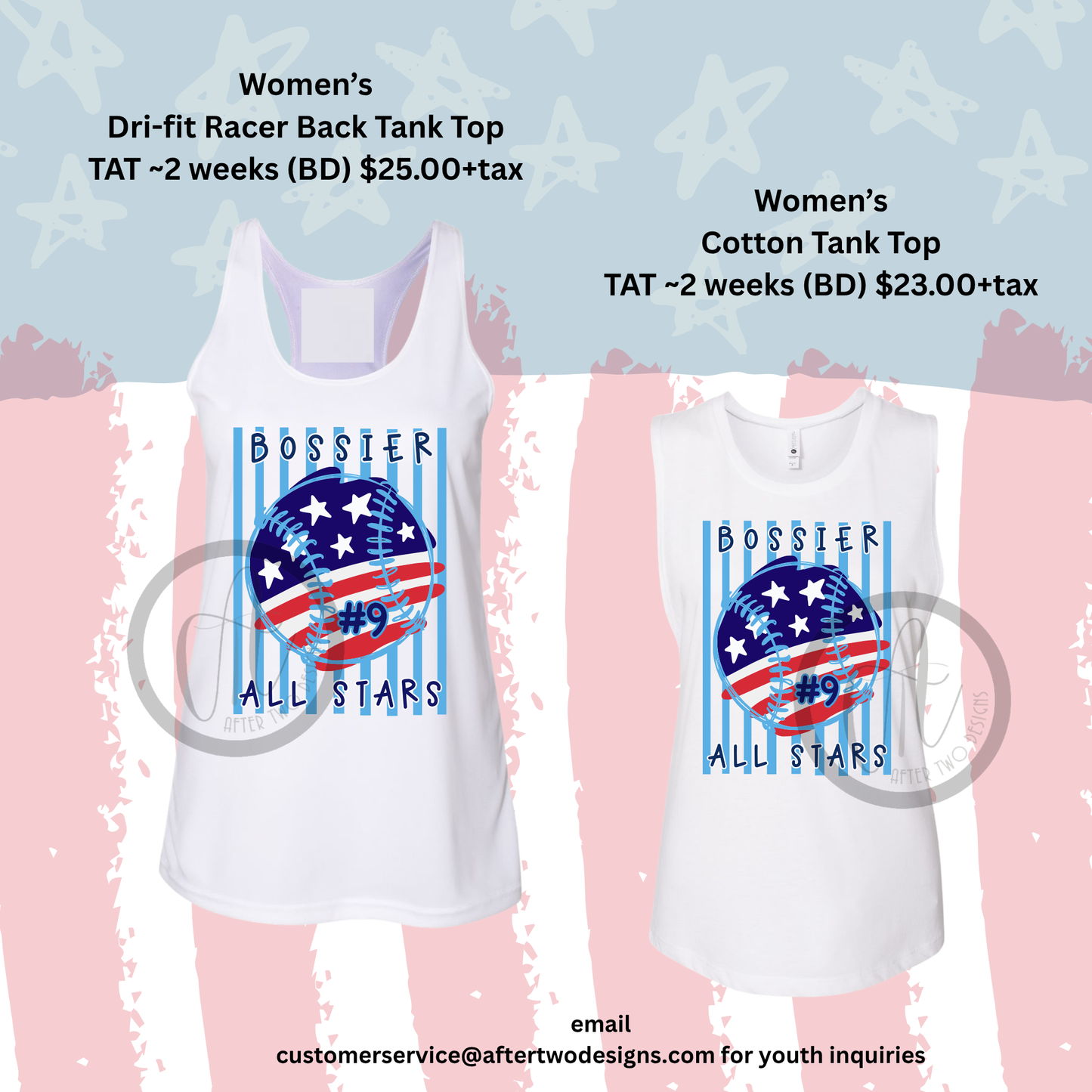 White Stars+Stripes Ball # Tank