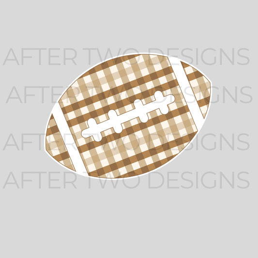 Plaid Football Yard Sign