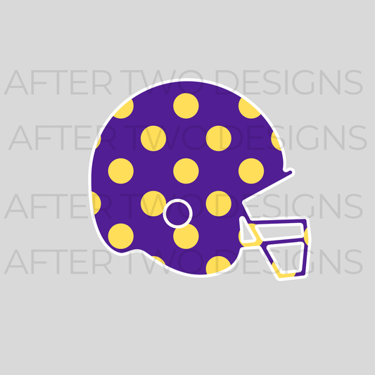 Polka Football Helmet Yard Sign