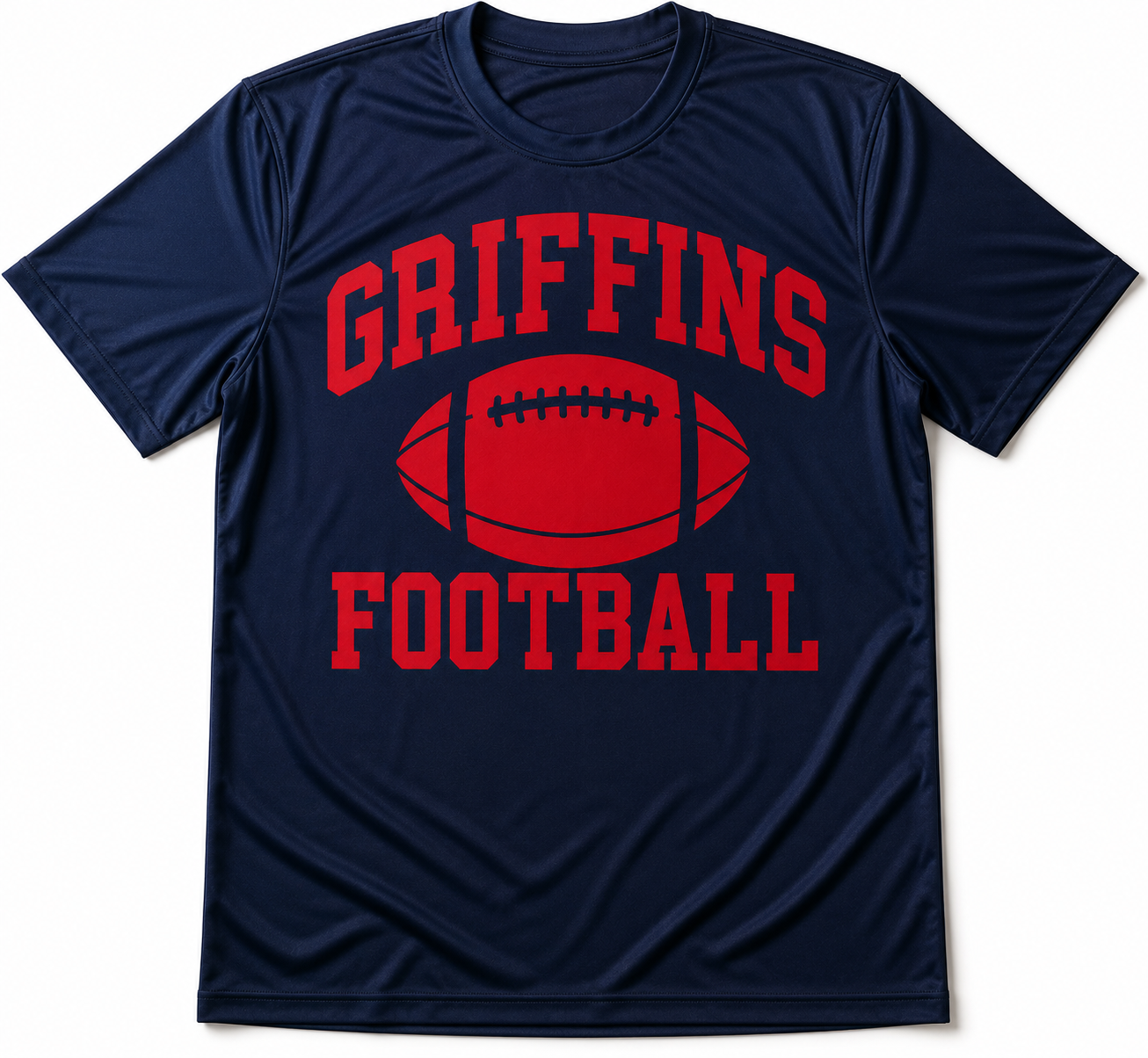 Griffins Navy Football Stacked - MTO