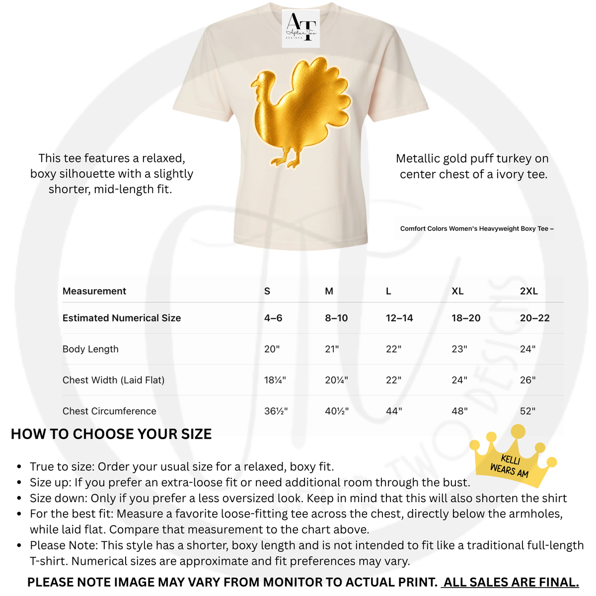 The Gold Turkey Boxy Crop Tee - PRESALE - ETA early November