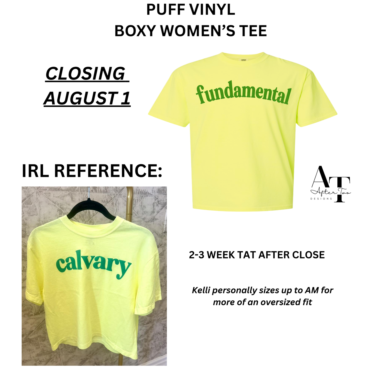 Neon Yellow Boxy Crop fundamental - PRESALE