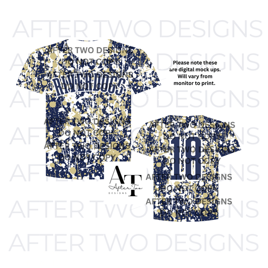 RiverDogs DriFit Splatter Tee - PRESALE