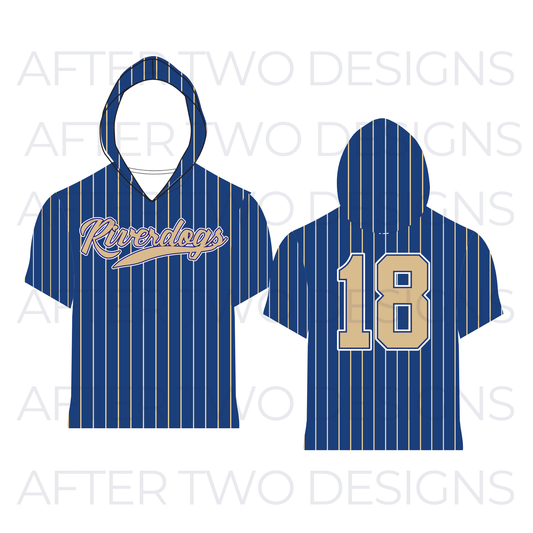 RiverDogs Pinstripe Drifit Hood - PRESALE