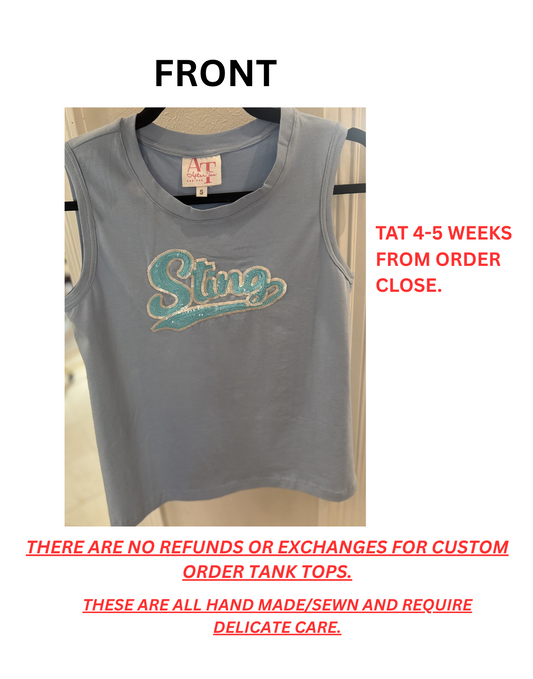 Team Sequin Tank Front Only