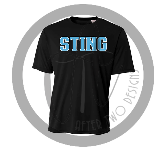 STING blue on black A4