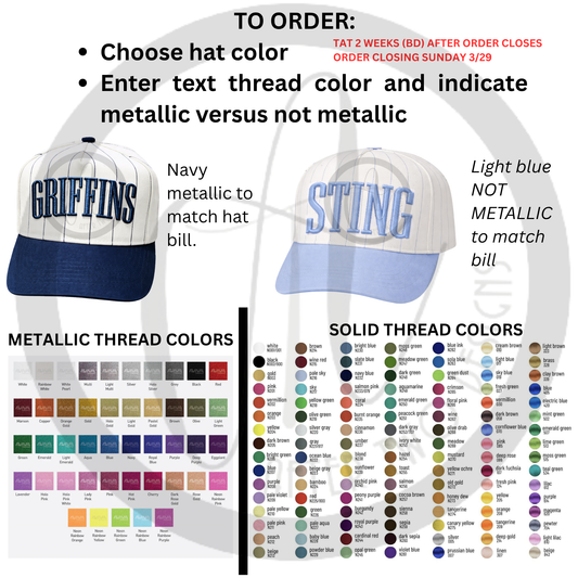 Snapback Hat Text PRESALE