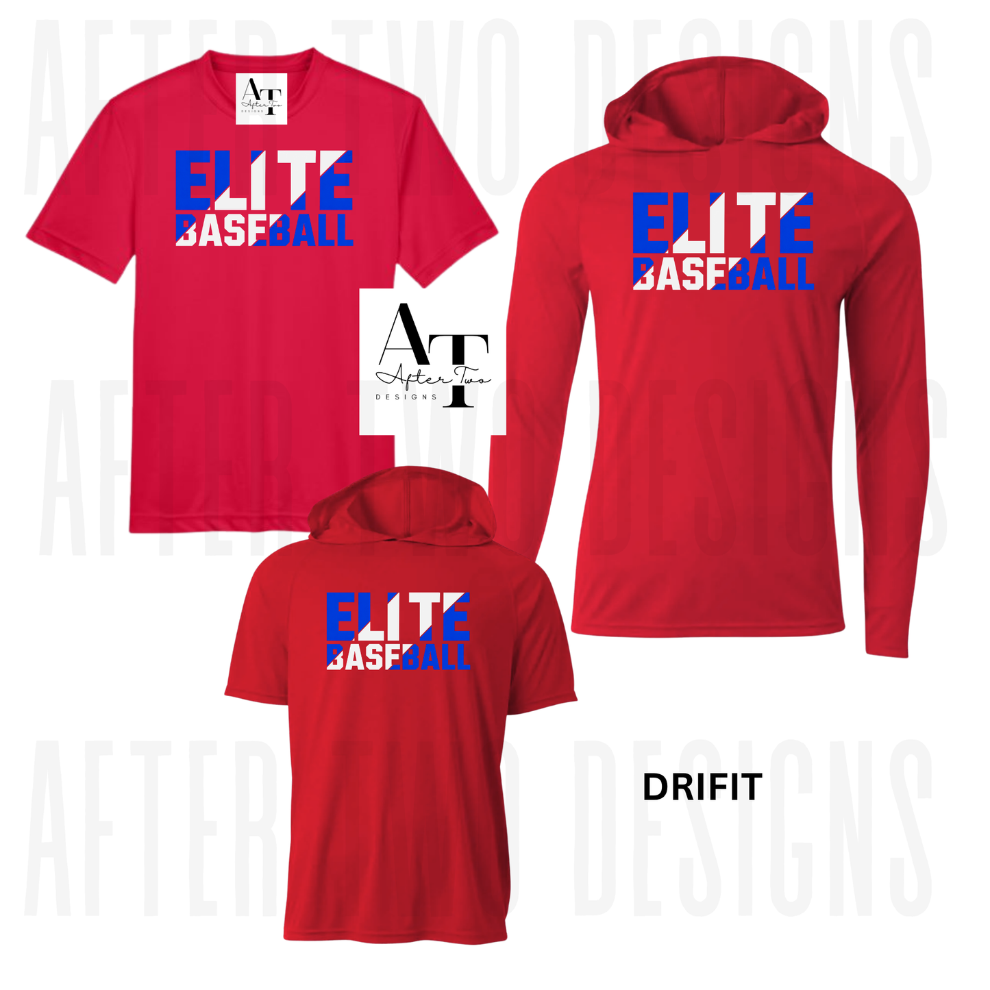 Red Elite Baseball Stacked Drifit -  MTO