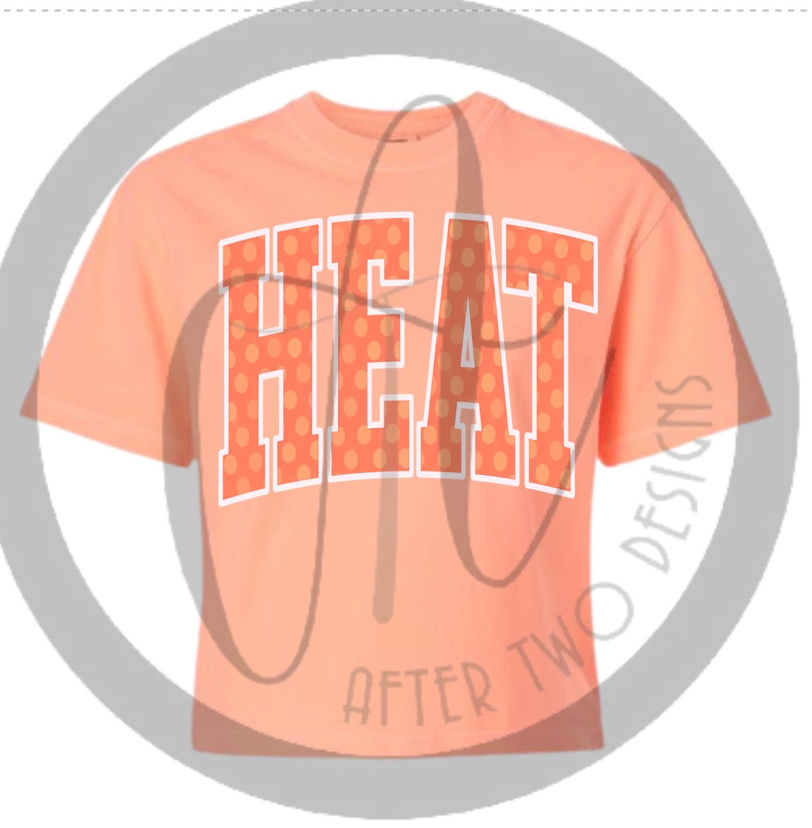 Neon Canteloupe HEAT Dots Comfort Colors- PRESALE