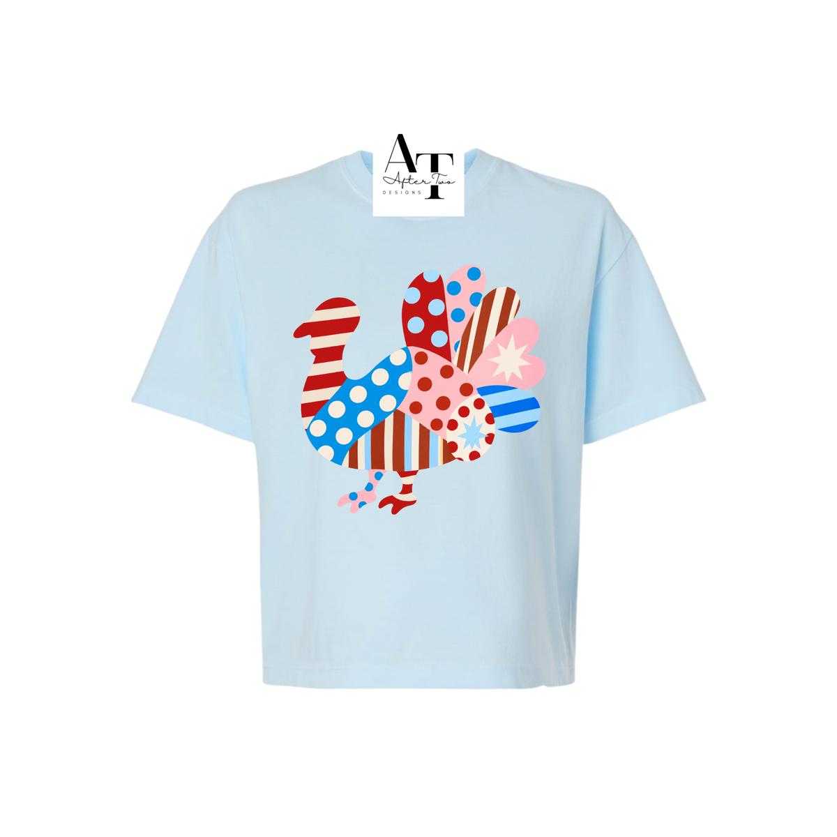 The Fun Turkey Tee Boxy Crop -MTO