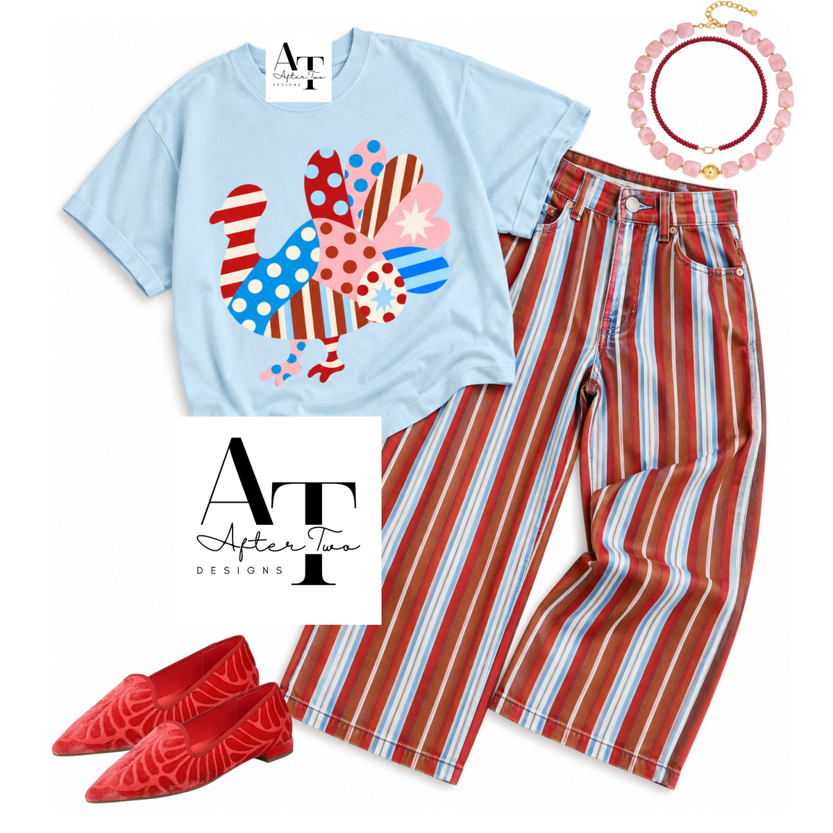 The Fun Turkey Tee Boxy Crop -MTO