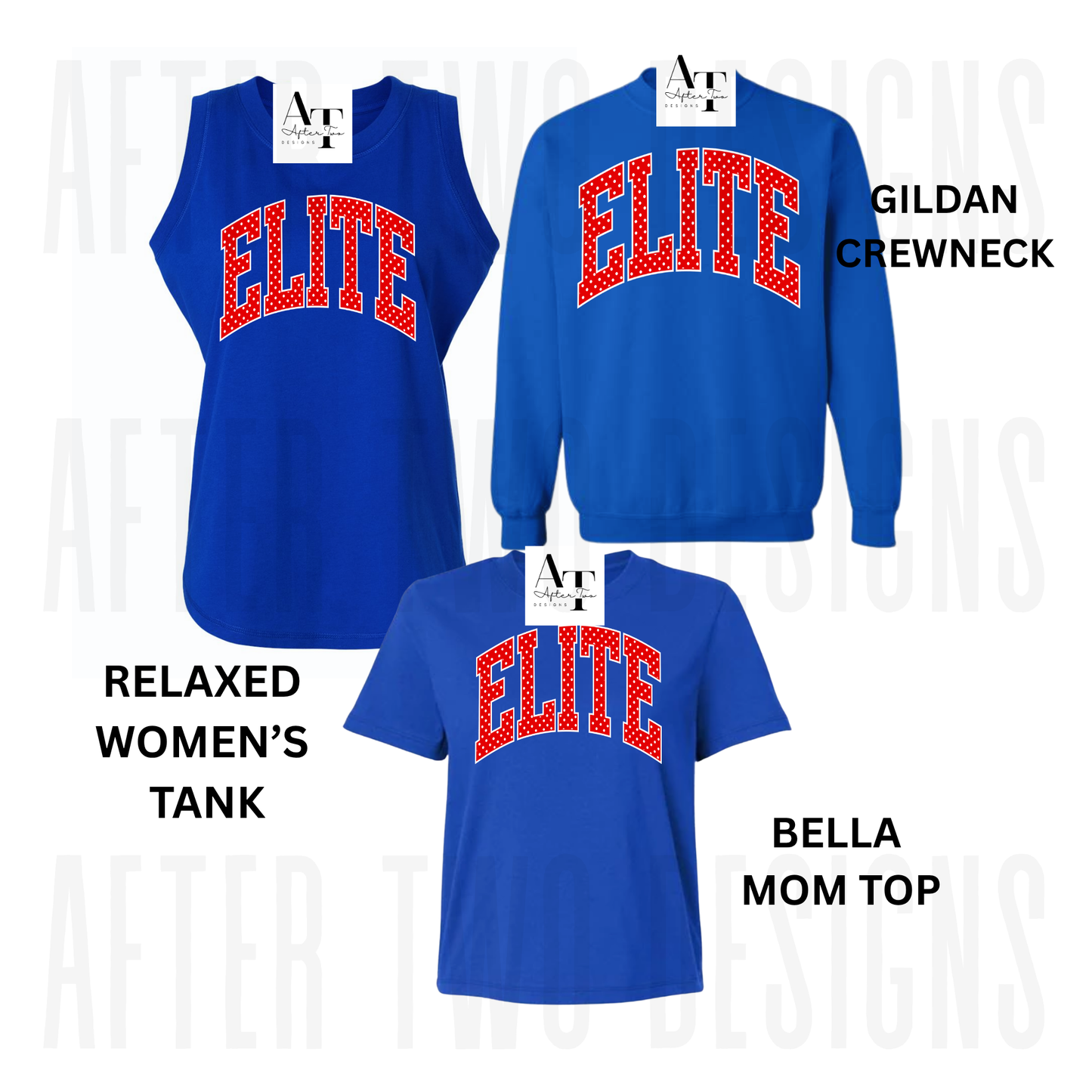ELITE Red+White Dots on Royal - PRESALE