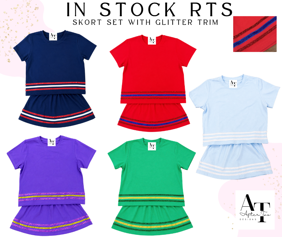 Girls Glitter Skort Set IN STOCK