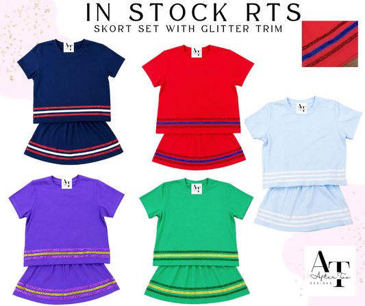 Girls Glitter Skort Set IN STOCK