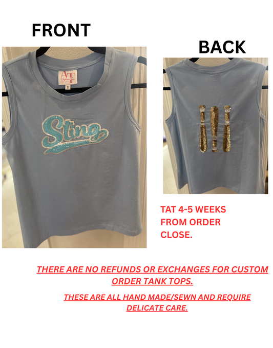Team Sequin Tank Front+Back