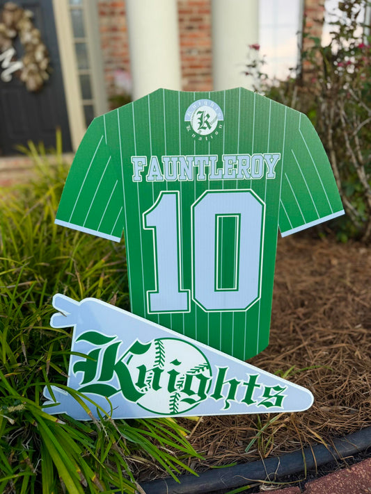 Baseball Jersey Yard Sign