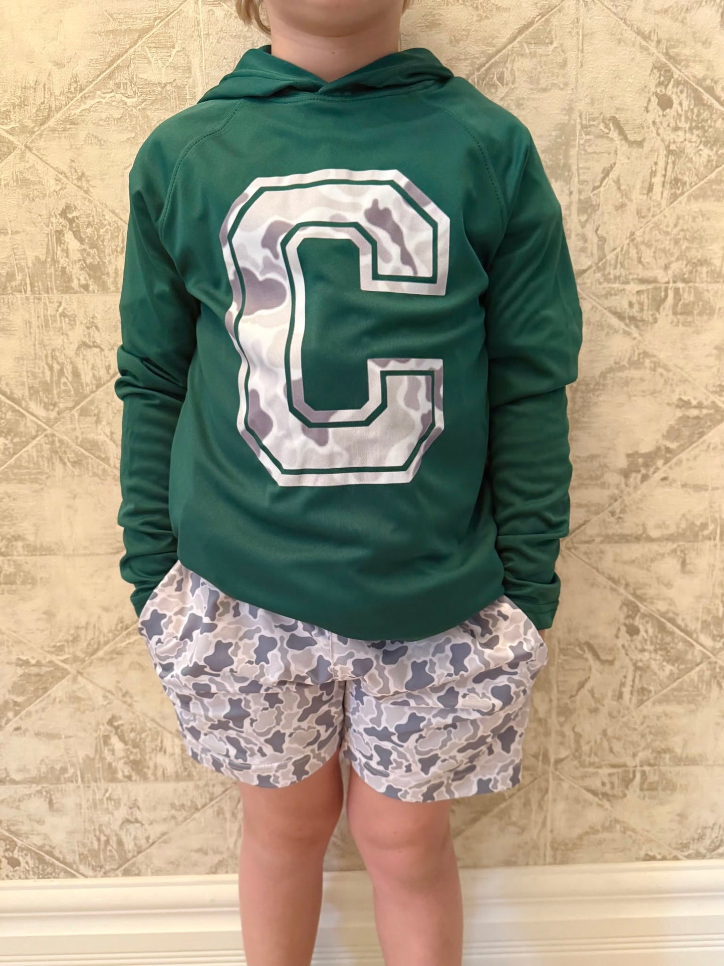White Camo Athletic Shorts- PRESALE