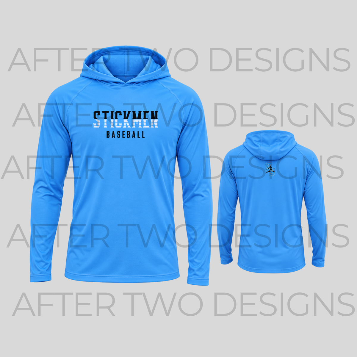Blue Stickmen Longsleeve Drifit Hoodie Black Camo- PRESALE
