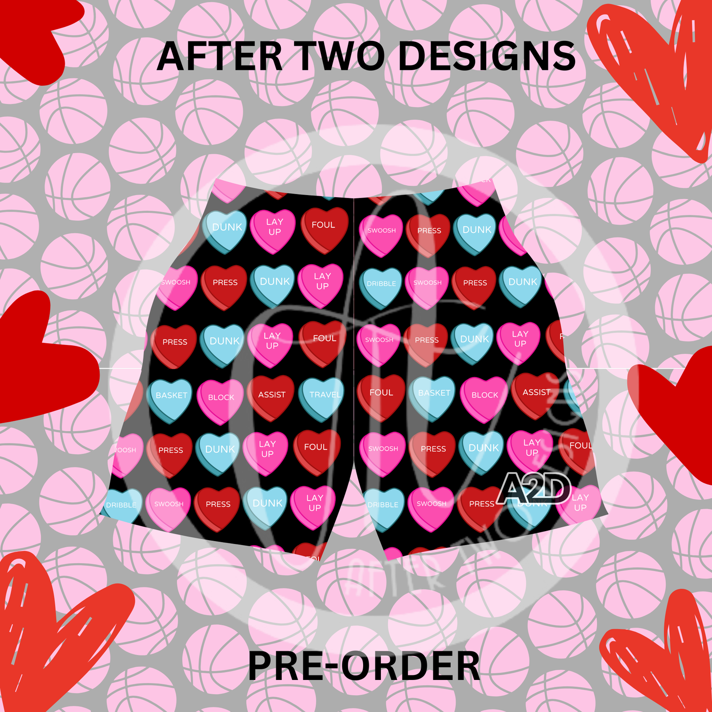 Basketball Valentine Shorts PRESALE