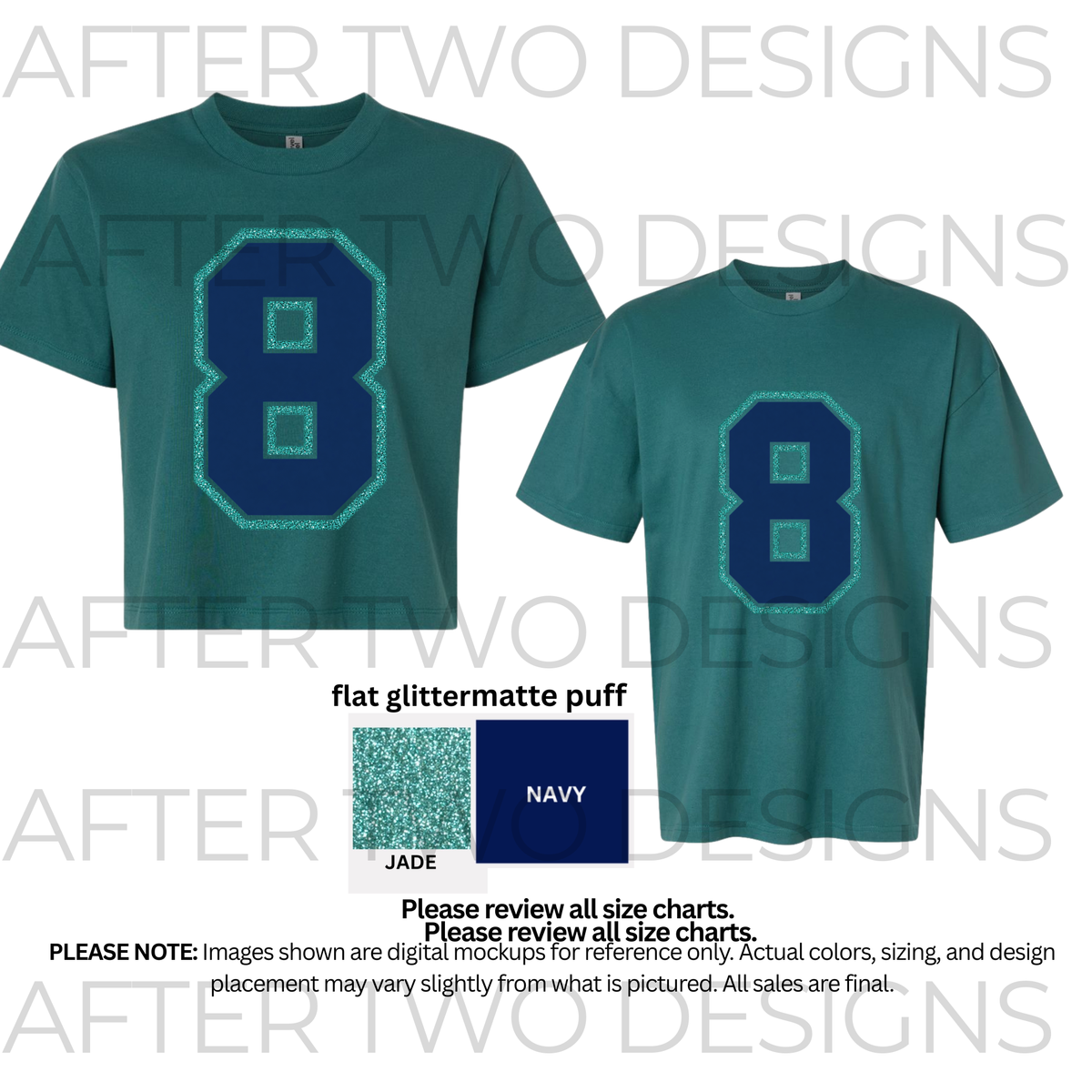 Teal Tee Glitter Number Dawgs - PRESALE